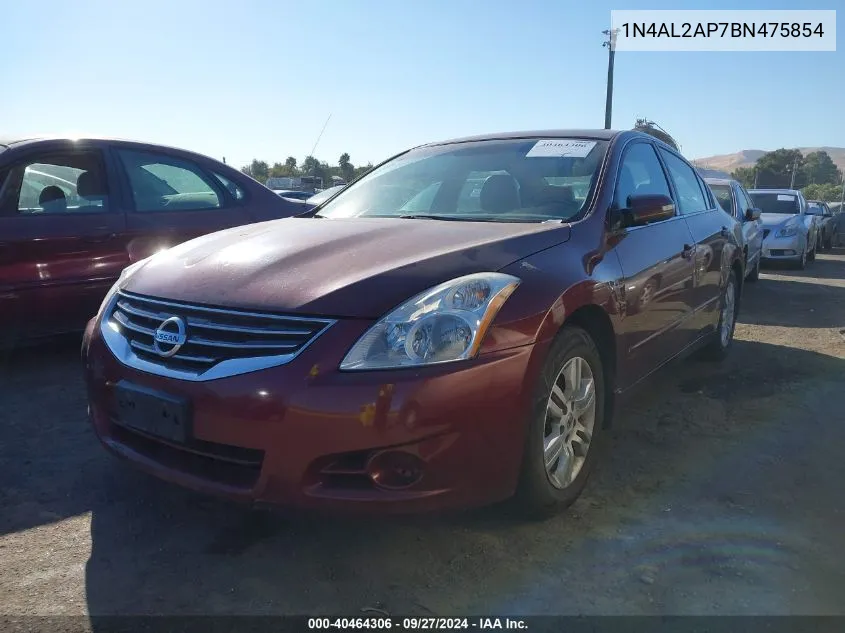 2011 Nissan Altima 2.5 S VIN: 1N4AL2AP7BN475854 Lot: 40464306