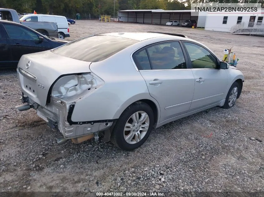 2011 Nissan Altima 2.5 S VIN: 1N4AL2AP2BN409258 Lot: 40473002