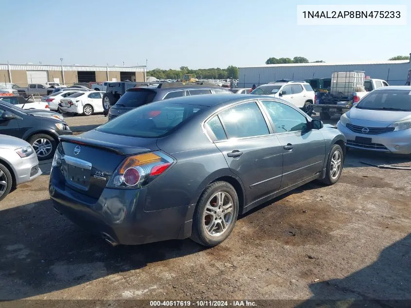 2011 Nissan Altima 2.5 S VIN: 1N4AL2AP8BN475233 Lot: 40517619