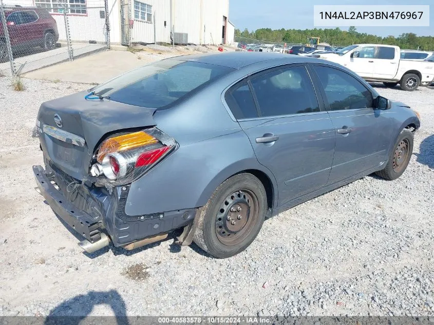 2011 Nissan Altima 2.5 S VIN: 1N4AL2AP3BN476967 Lot: 40583578