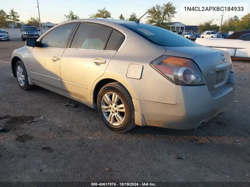 2011 Nissan Altima Hybrid VIN: 1N4CL2APXBC184933 Lot: 40617074