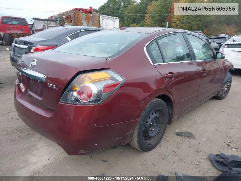 2011 Nissan Altima 2.5 S VIN: 1N4AL2AP5BN506955 Lot: 40634223