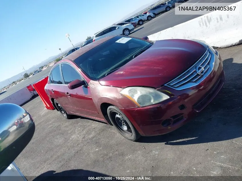 2011 Nissan Altima 2.5 S VIN: 1N4AL2AP9BN405367 Lot: 40713050