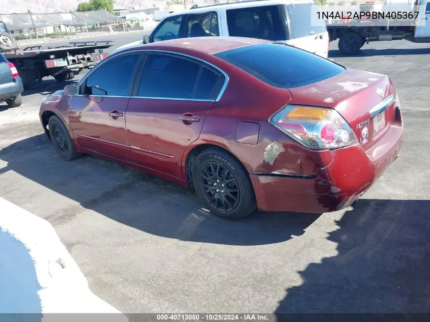 2011 Nissan Altima 2.5 S VIN: 1N4AL2AP9BN405367 Lot: 40713050