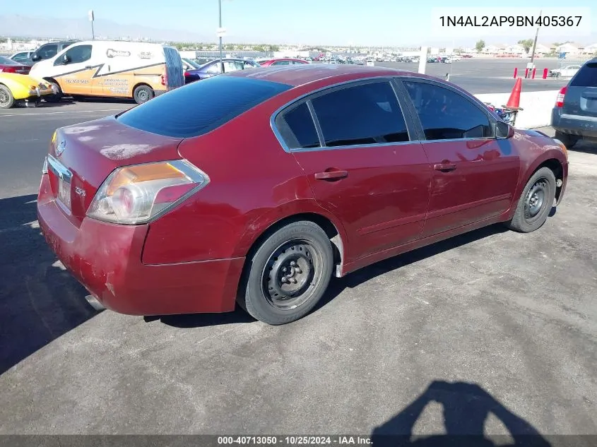 2011 Nissan Altima 2.5 S VIN: 1N4AL2AP9BN405367 Lot: 40713050