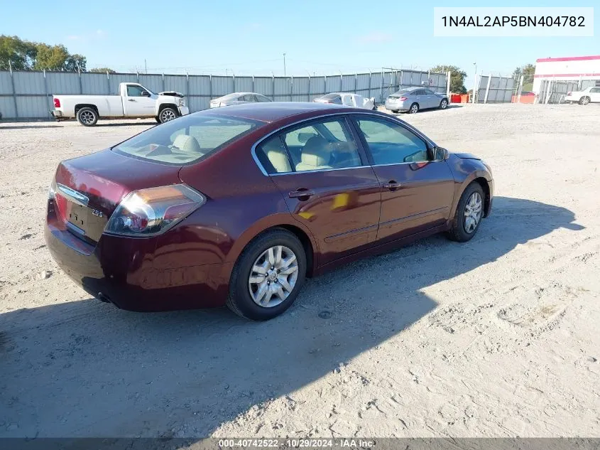 2011 Nissan Altima 2.5 S VIN: 1N4AL2AP5BN404782 Lot: 40742522