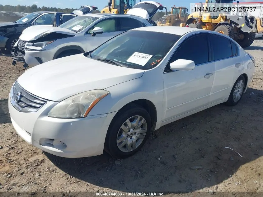 2011 Nissan Altima 2.5 S VIN: 1N4AL2AP2BC125737 Lot: 40744083