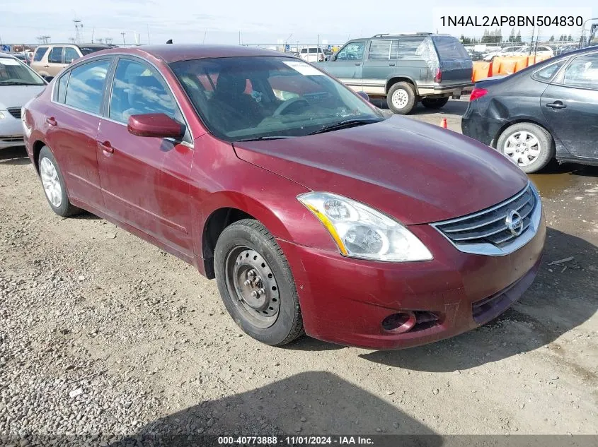 2011 Nissan Altima 2.5 S VIN: 1N4AL2AP8BN504830 Lot: 40773888