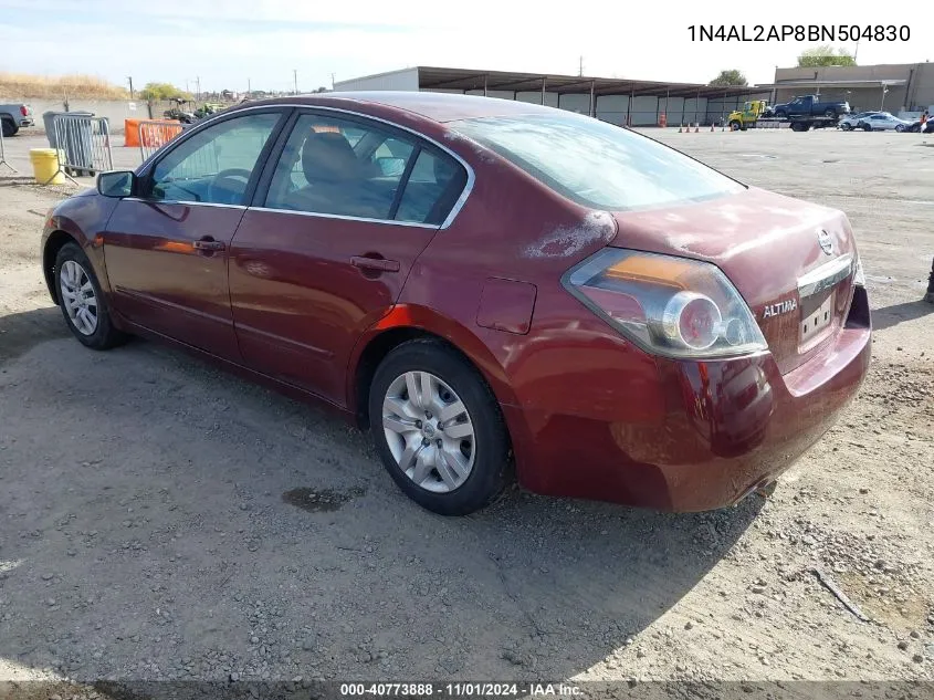 2011 Nissan Altima 2.5 S VIN: 1N4AL2AP8BN504830 Lot: 40773888