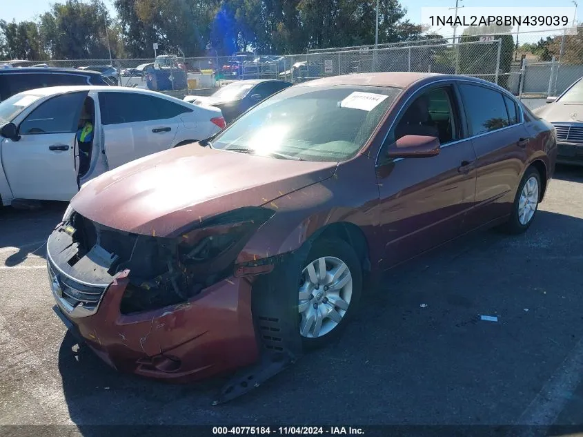 2011 Nissan Altima 2.5 S VIN: 1N4AL2AP8BN439039 Lot: 40775184