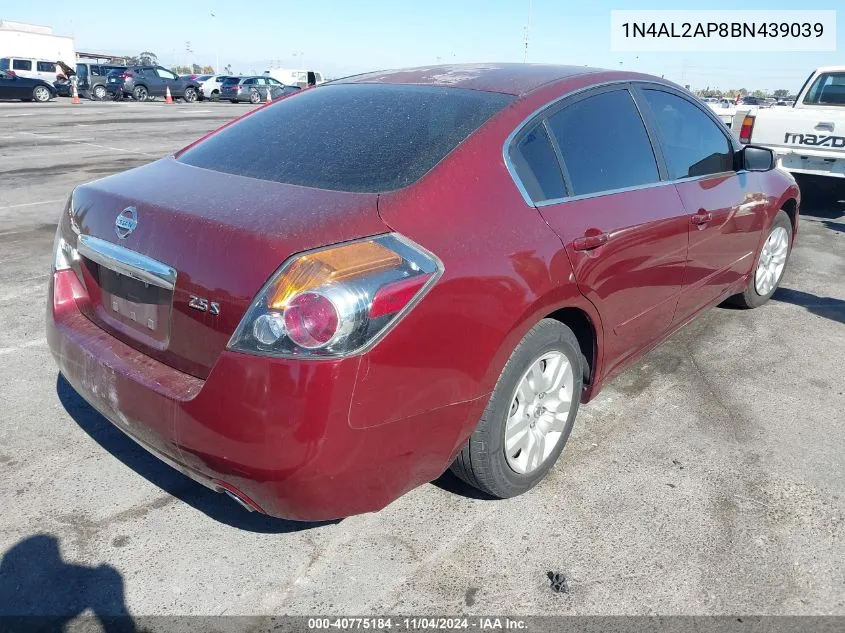 2011 Nissan Altima 2.5 S VIN: 1N4AL2AP8BN439039 Lot: 40775184