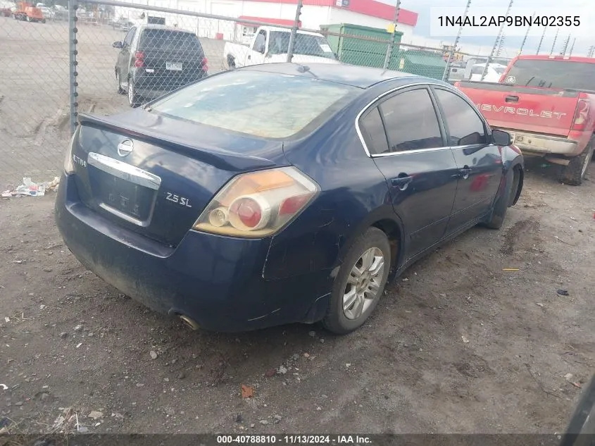 1N4AL2AP9BN402355 2011 Nissan Altima 2.5 S