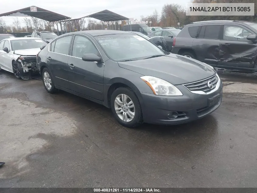 2011 Nissan Altima 2.5 S VIN: 1N4AL2AP1BC115085 Lot: 40831261