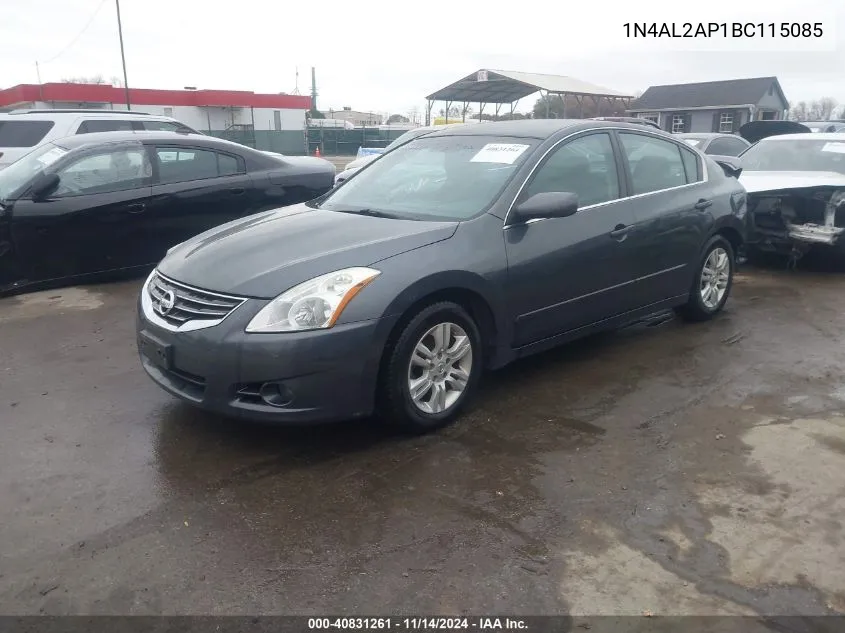 2011 Nissan Altima 2.5 S VIN: 1N4AL2AP1BC115085 Lot: 40831261