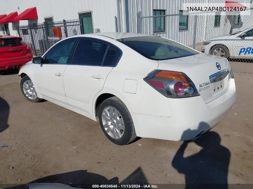 2011 Nissan Altima 2.5 S VIN: 1N4AL2AP4BC124167 Lot: 40834545