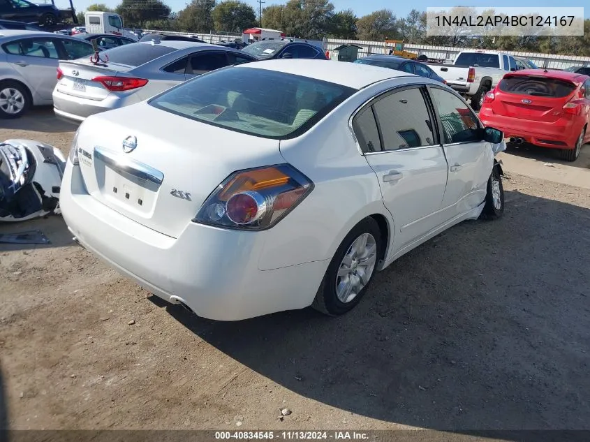 2011 Nissan Altima 2.5 S VIN: 1N4AL2AP4BC124167 Lot: 40834545