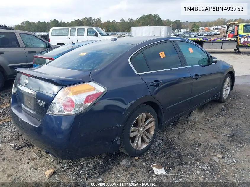 2011 Nissan Altima 3.5 Sr VIN: 1N4BL2AP8BN493753 Lot: 40836684