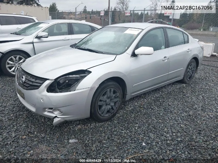 2011 Nissan Altima 2.5 S VIN: 1N4AL2AP2BC167096 Lot: 40845429