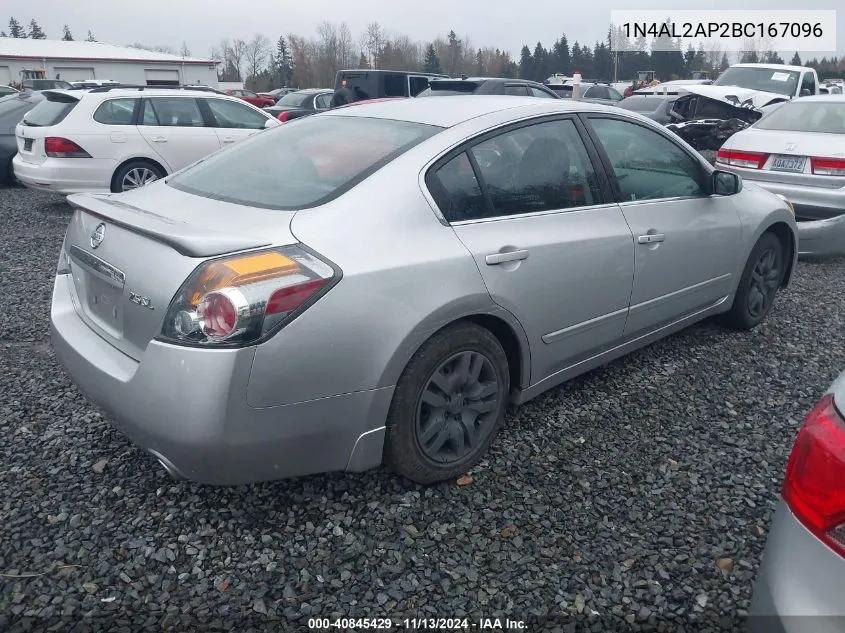 2011 Nissan Altima 2.5 S VIN: 1N4AL2AP2BC167096 Lot: 40845429