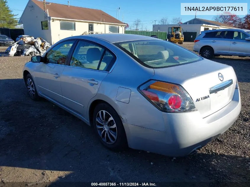 2011 Nissan Altima 2.5 VIN: 1N4AL2AP9BC177611 Lot: 40857365