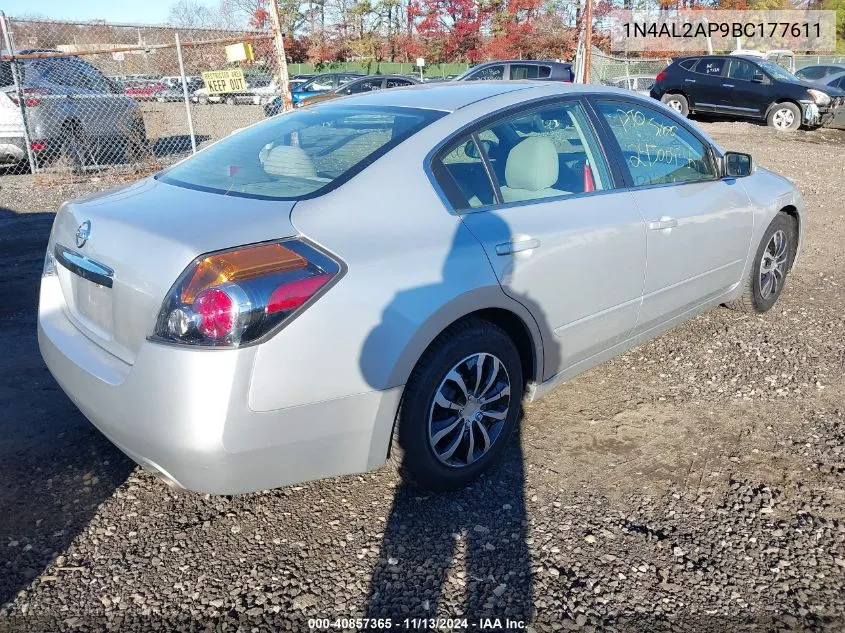 2011 Nissan Altima 2.5 VIN: 1N4AL2AP9BC177611 Lot: 40857365