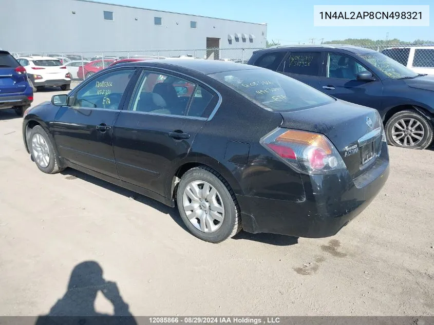 2012 Nissan Altima S VIN: 1N4AL2AP8CN498321 Lot: 12085866