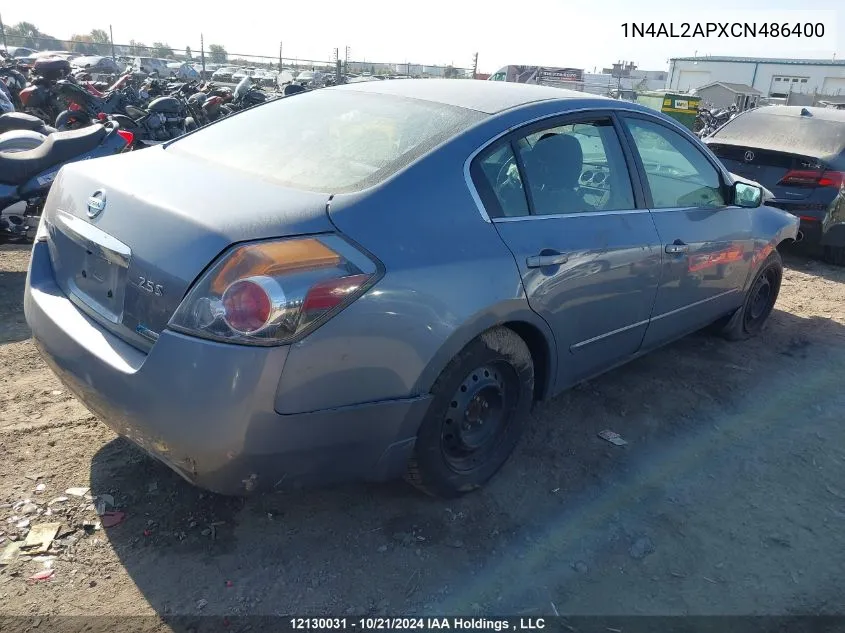 2012 Nissan Altima VIN: 1N4AL2APXCN486400 Lot: 12130031