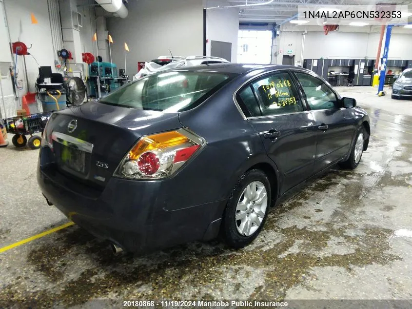 1N4AL2AP6CN532353 2012 Nissan Altima 2.5 S