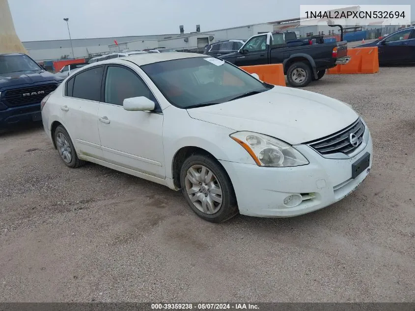 2012 Nissan Altima 2.5 S VIN: 1N4AL2APXCN532694 Lot: 39359238