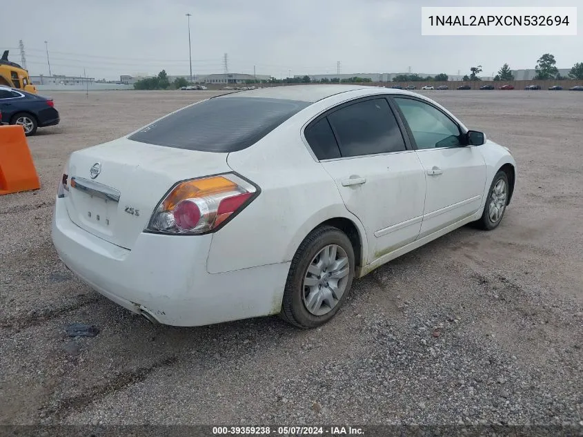 2012 Nissan Altima 2.5 S VIN: 1N4AL2APXCN532694 Lot: 39359238