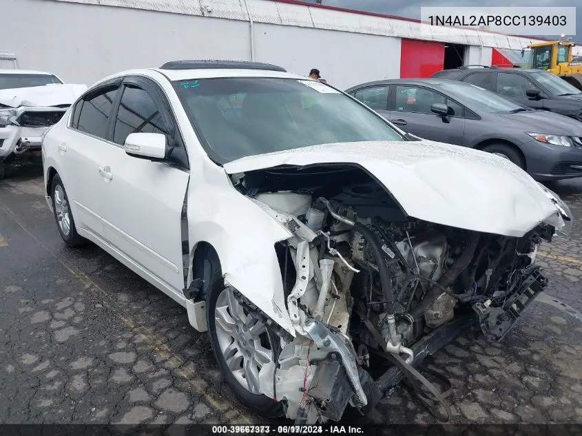 2012 Nissan Altima 2.5 S VIN: 1N4AL2AP8CC139403 Lot: 39667373