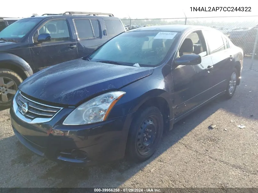 2012 Nissan Altima 2.5 S VIN: 1N4AL2AP7CC244322 Lot: 40371569