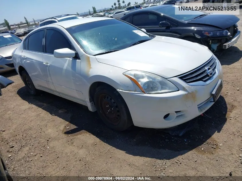 2012 Nissan Altima 2.5 S VIN: 1N4AL2APXCN521355 Lot: 39978904