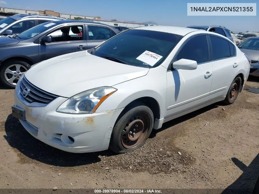 2012 Nissan Altima 2.5 S VIN: 1N4AL2APXCN521355 Lot: 39978904