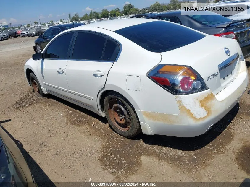 2012 Nissan Altima 2.5 S VIN: 1N4AL2APXCN521355 Lot: 39978904