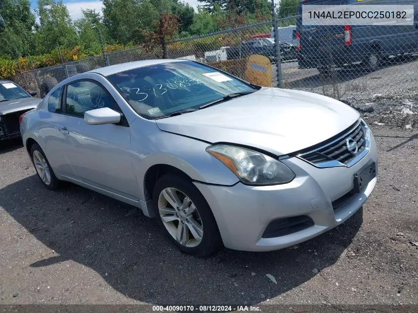 2012 Nissan Altima 2.5 S VIN: 1N4AL2EP0CC250182 Lot: 40090170