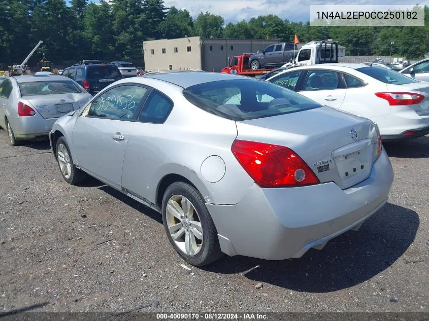 2012 Nissan Altima 2.5 S VIN: 1N4AL2EP0CC250182 Lot: 40090170