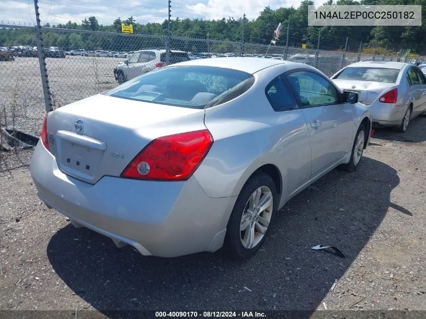 2012 Nissan Altima 2.5 S VIN: 1N4AL2EP0CC250182 Lot: 40090170