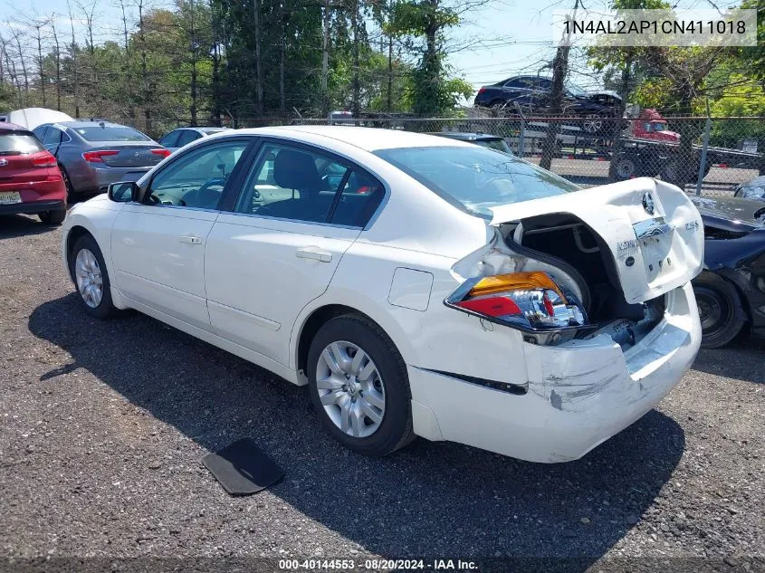 2012 Nissan Altima S VIN: 1N4AL2AP1CN411018 Lot: 40144553