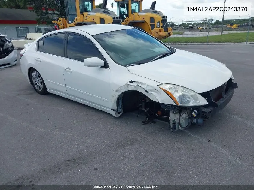 2012 Nissan Altima S VIN: 1N4AL2AP2CC243370 Lot: 40151547