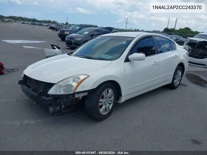 2012 Nissan Altima S VIN: 1N4AL2AP2CC243370 Lot: 40151547