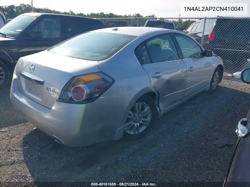 2012 Nissan Altima S VIN: 1N4AL2AP2CN410041 Lot: 40161659