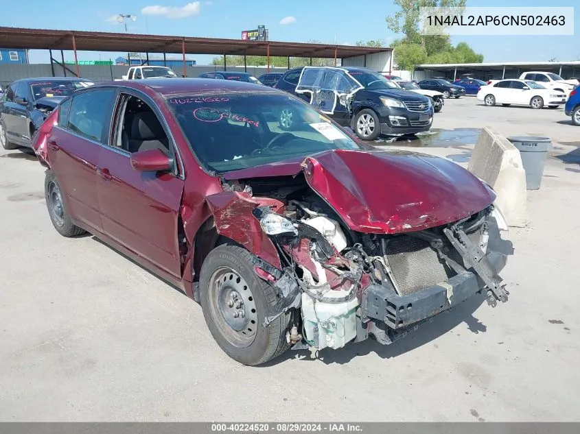 2012 Nissan Altima 2.5 S VIN: 1N4AL2AP6CN502463 Lot: 40224520