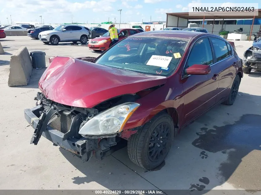 2012 Nissan Altima 2.5 S VIN: 1N4AL2AP6CN502463 Lot: 40224520