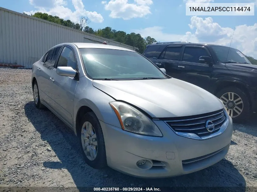 2012 Nissan Altima 2.5 VIN: 1N4AL2AP5CC114474 Lot: 40235760