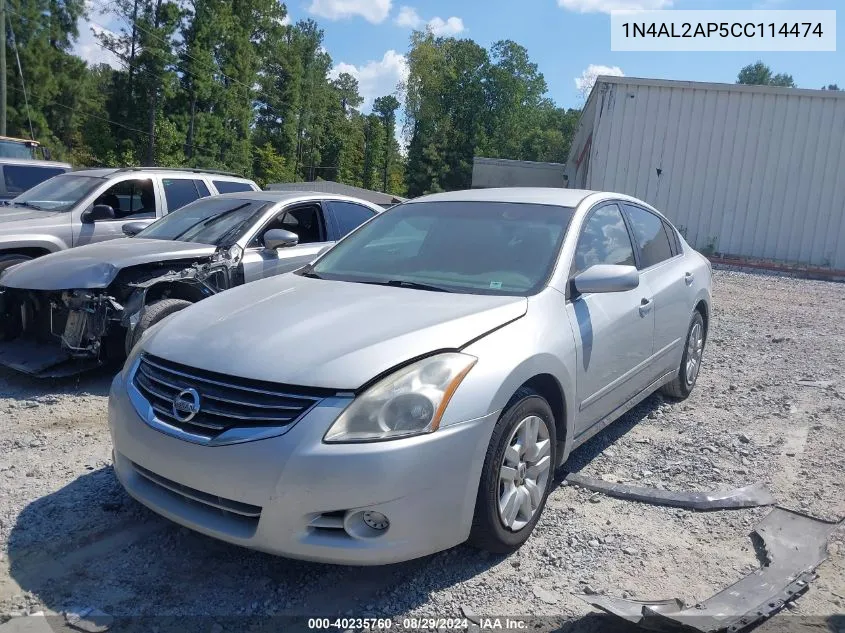 2012 Nissan Altima 2.5 VIN: 1N4AL2AP5CC114474 Lot: 40235760