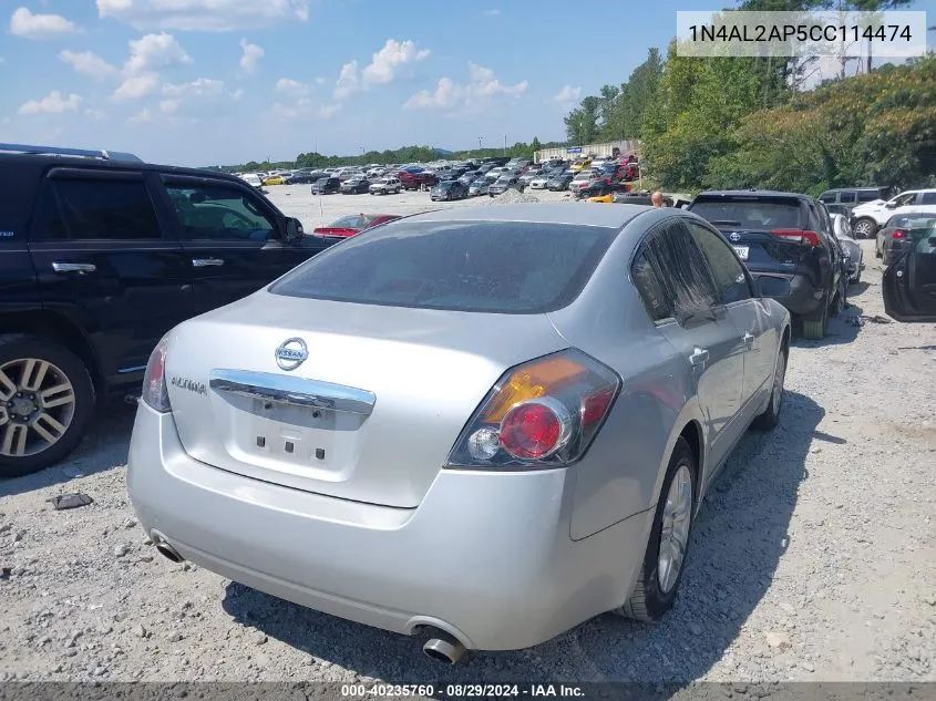 2012 Nissan Altima 2.5 VIN: 1N4AL2AP5CC114474 Lot: 40235760