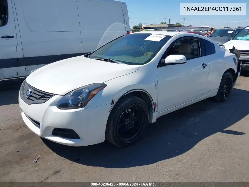 2012 Nissan Altima 2.5 S VIN: 1N4AL2EP4CC117361 Lot: 40236425