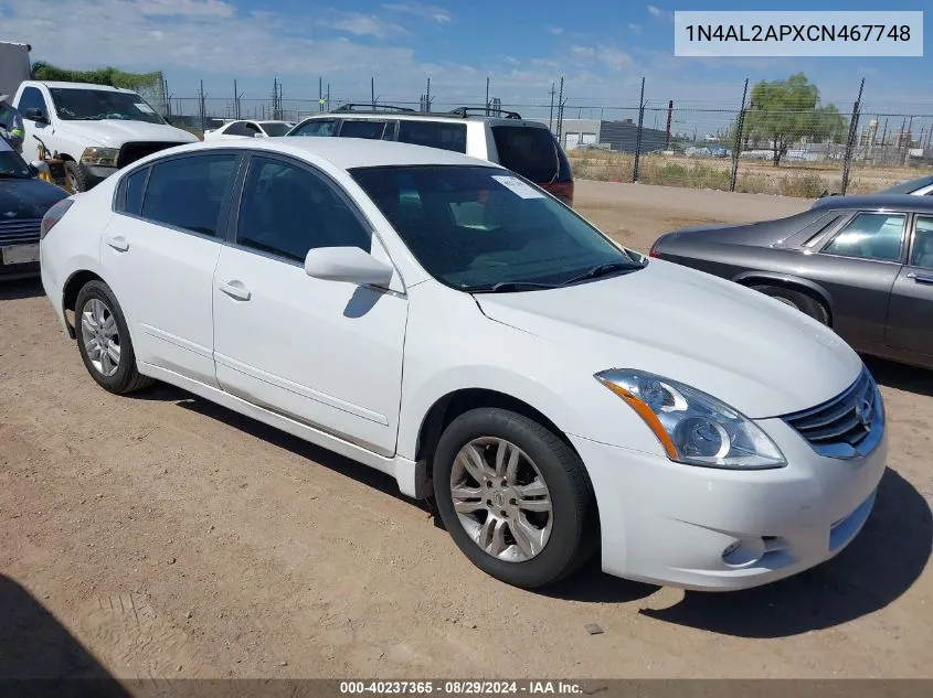 2012 Nissan Altima 2.5 S VIN: 1N4AL2APXCN467748 Lot: 40237365