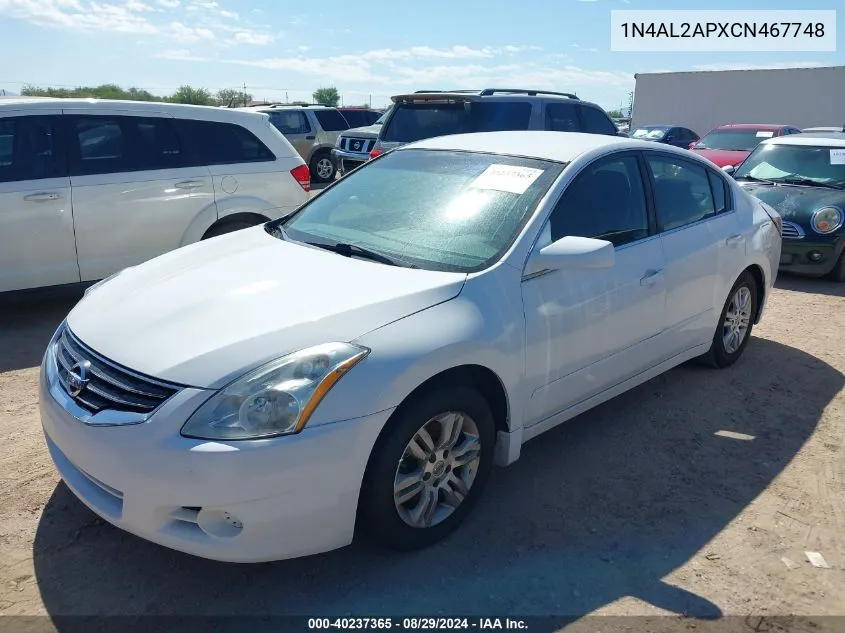 2012 Nissan Altima 2.5 S VIN: 1N4AL2APXCN467748 Lot: 40237365